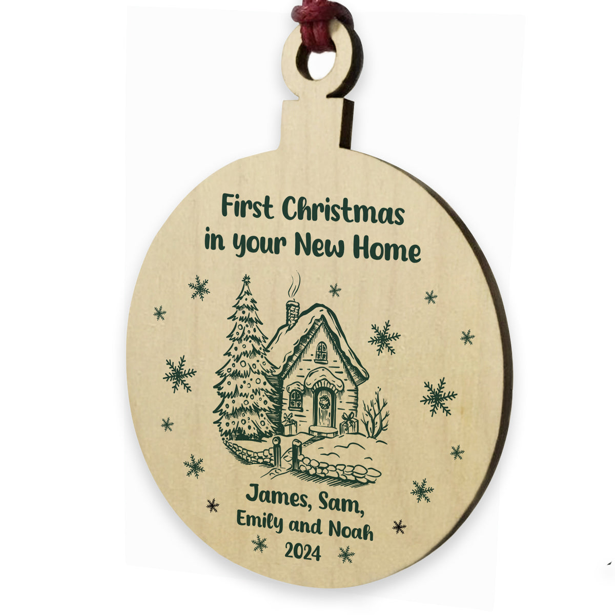 First Christmas in Your New Home Bauble Personalised Ornament