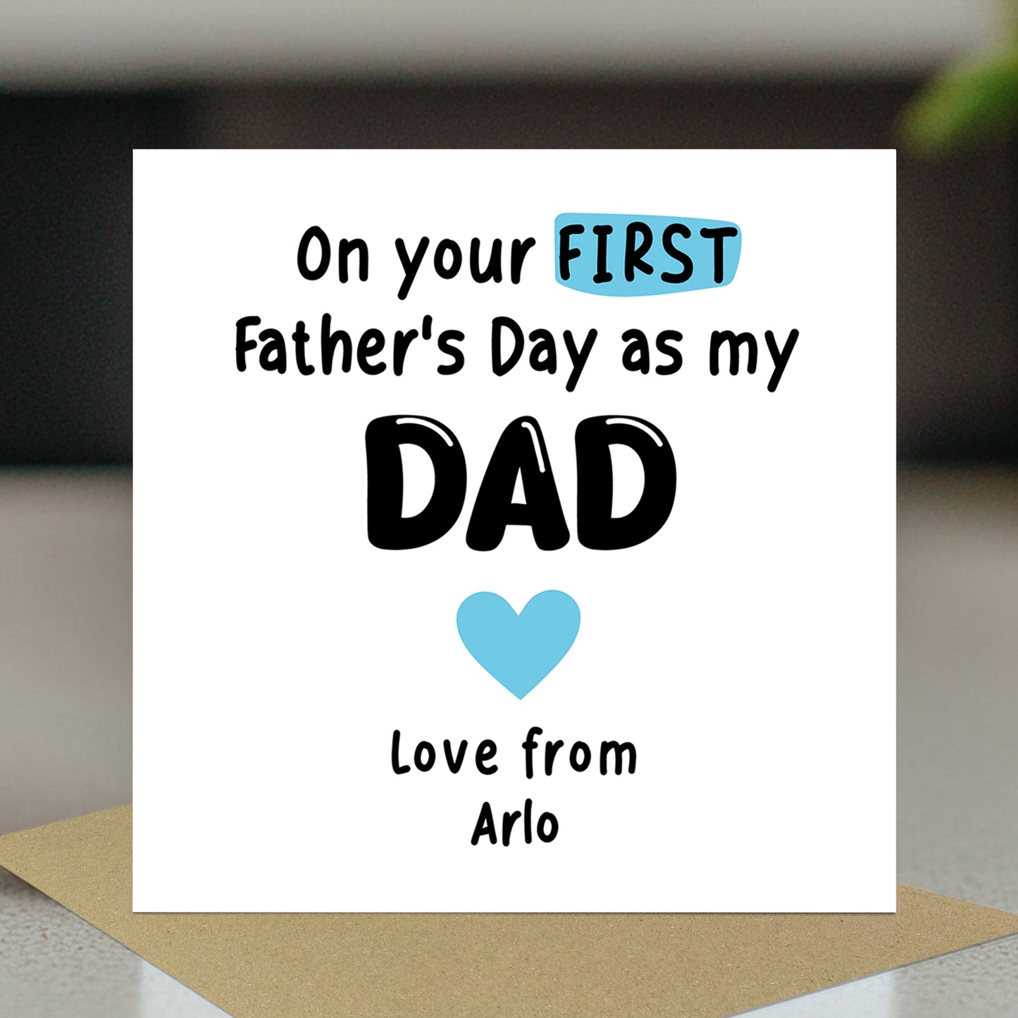 First Fathers Day Card For Dad Daddy Personalised Dad Card