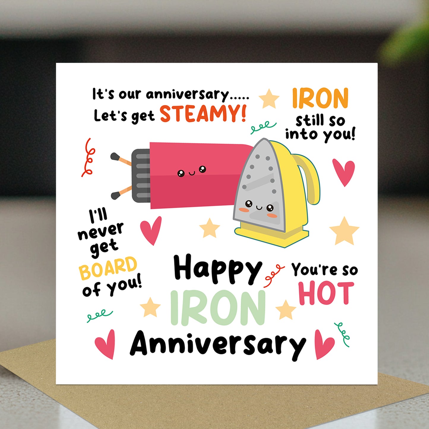 Happy Iron Anniversary Card For Husband Wife 6th Anniversary Car