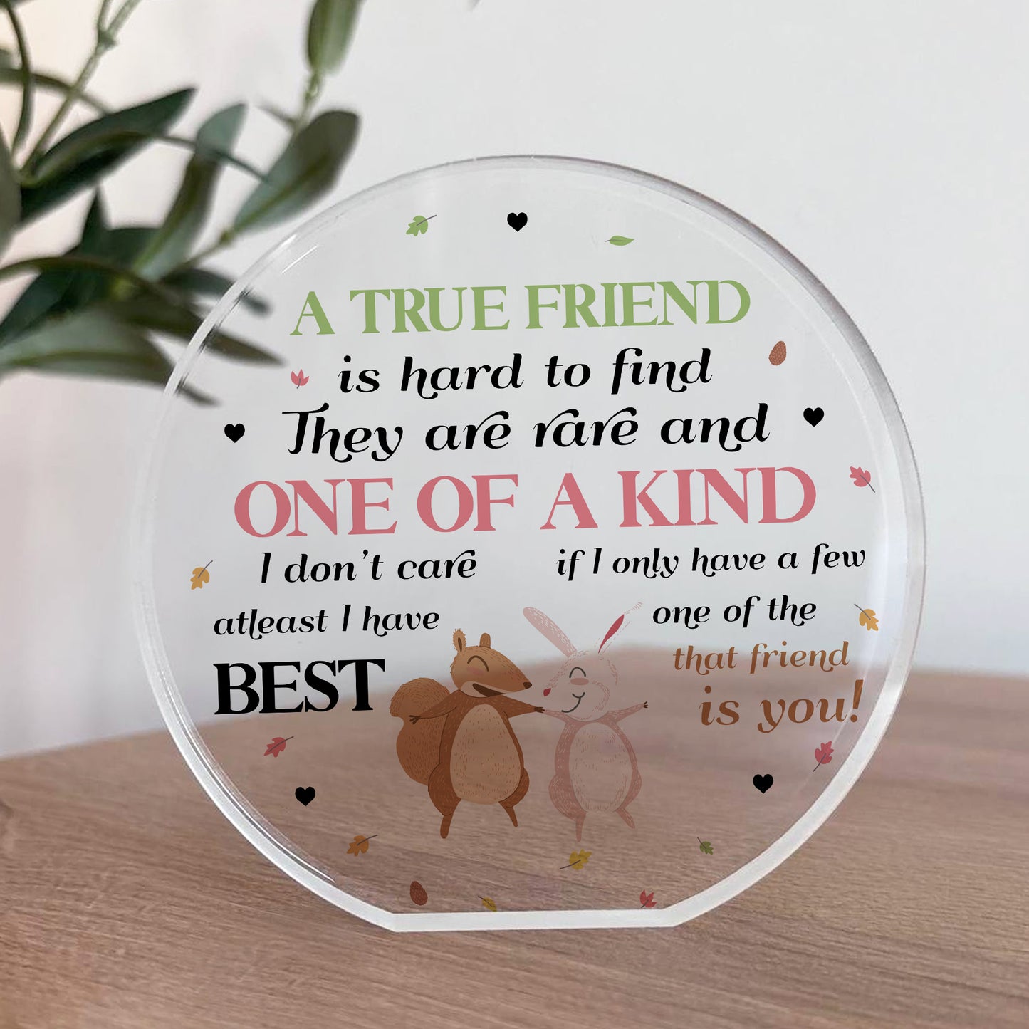 Gift For Best Friend BFF True Friend Gift Acrylic Plaque