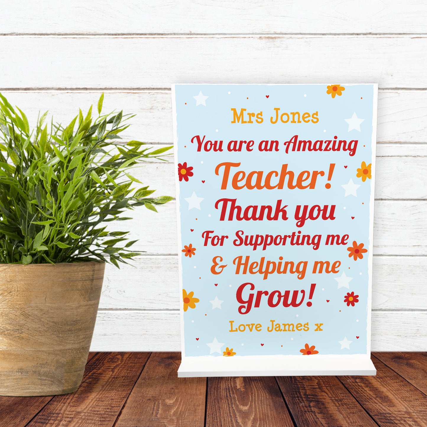 Teacher Thank You Personalised Gifts From Students Nursery