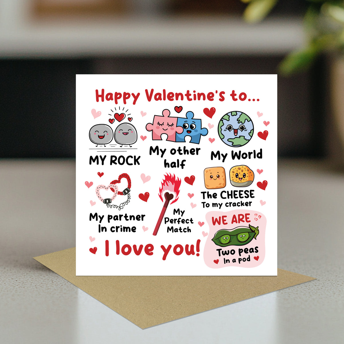 Happy Valentine's To My Rock My Other Half My World Card