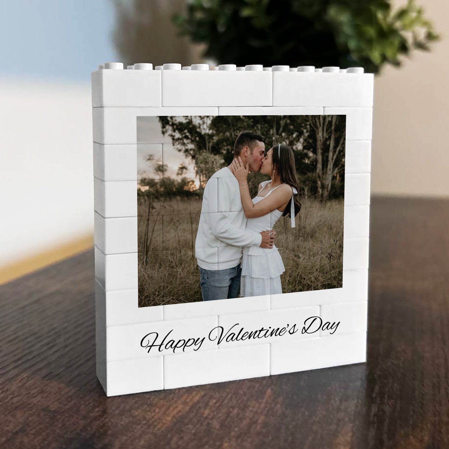Personalised Valentines Day Brick Photo Block Gift for Boyfriend