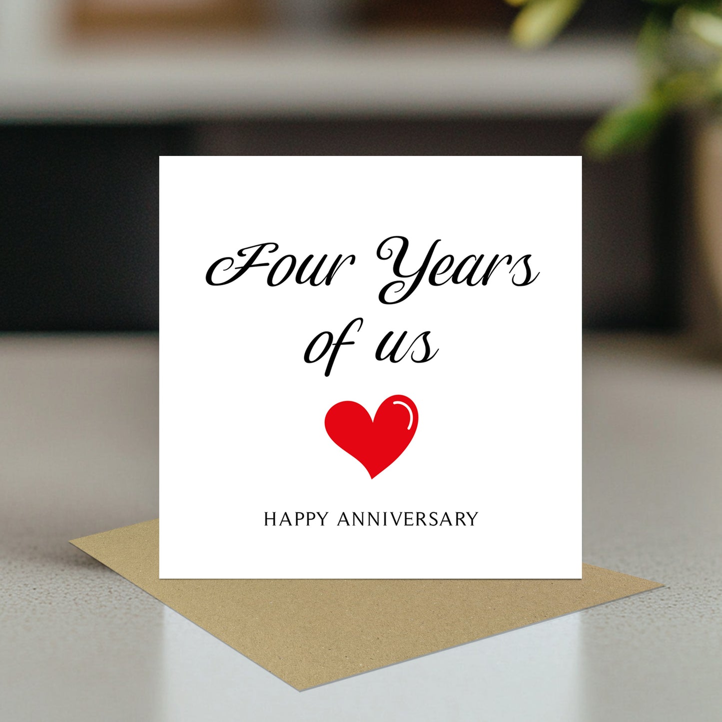 4th Anniversary Card For Husband Wife Boyfriend Girlfriend