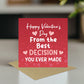 Valentines Day Card for Wife Husband Girlfriend Boyfriend
