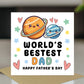 Fathers Day Card For Dad Worlds Best Dad Card From Daughter Son