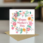 HAPPY MOTHERS DAY CARD Floral Mothers Day Card Nan Card Mum Card