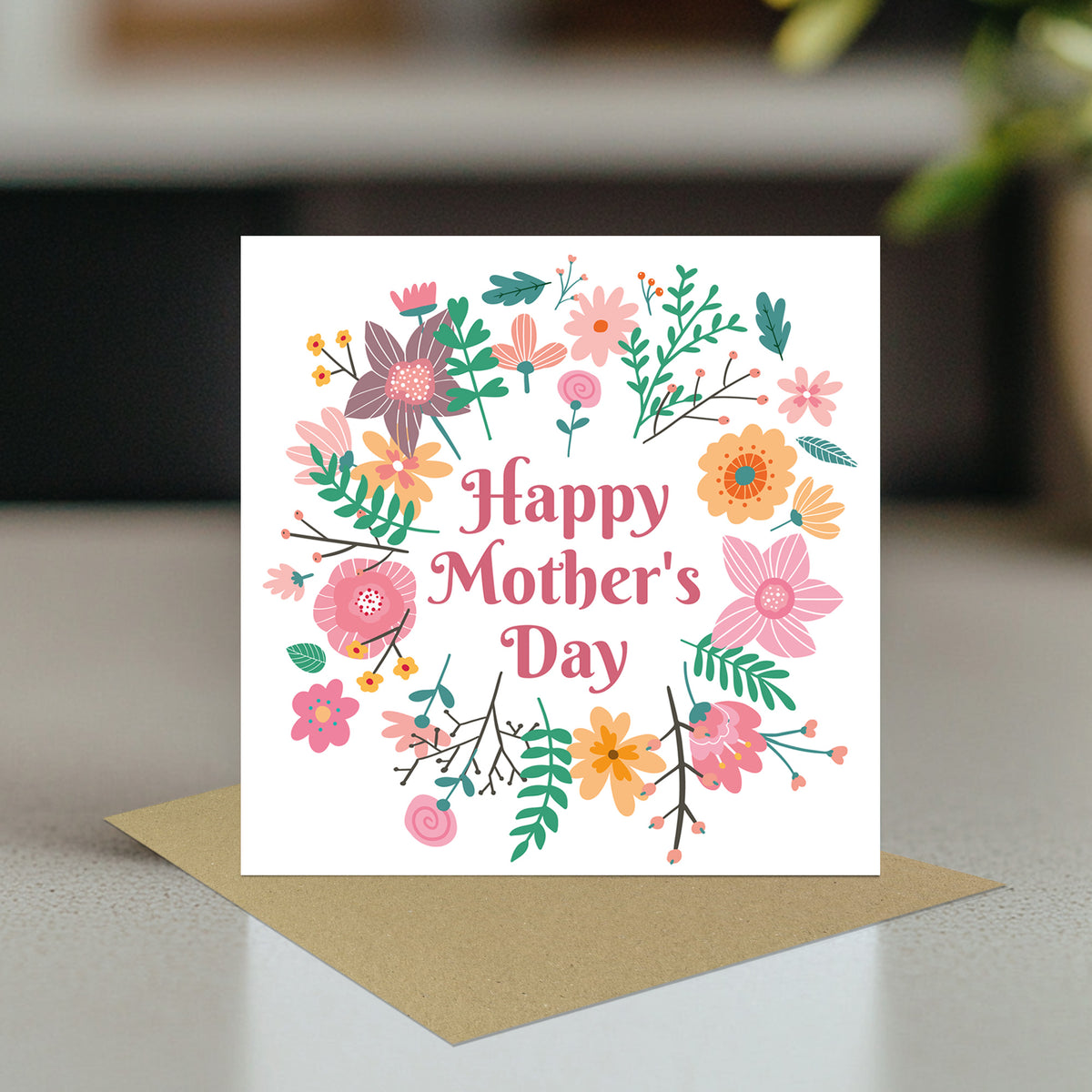 HAPPY MOTHERS DAY CARD Floral Mothers Day Card Nan Card Mum Card