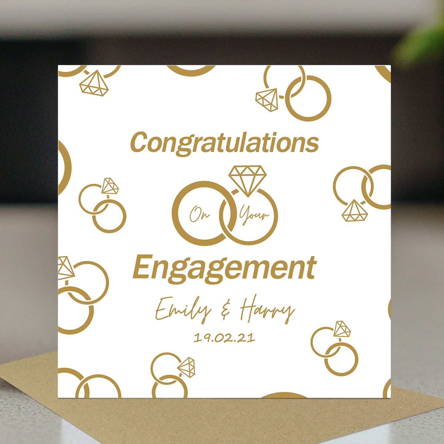 Congratulations On Your Engagement Card Personalised Card