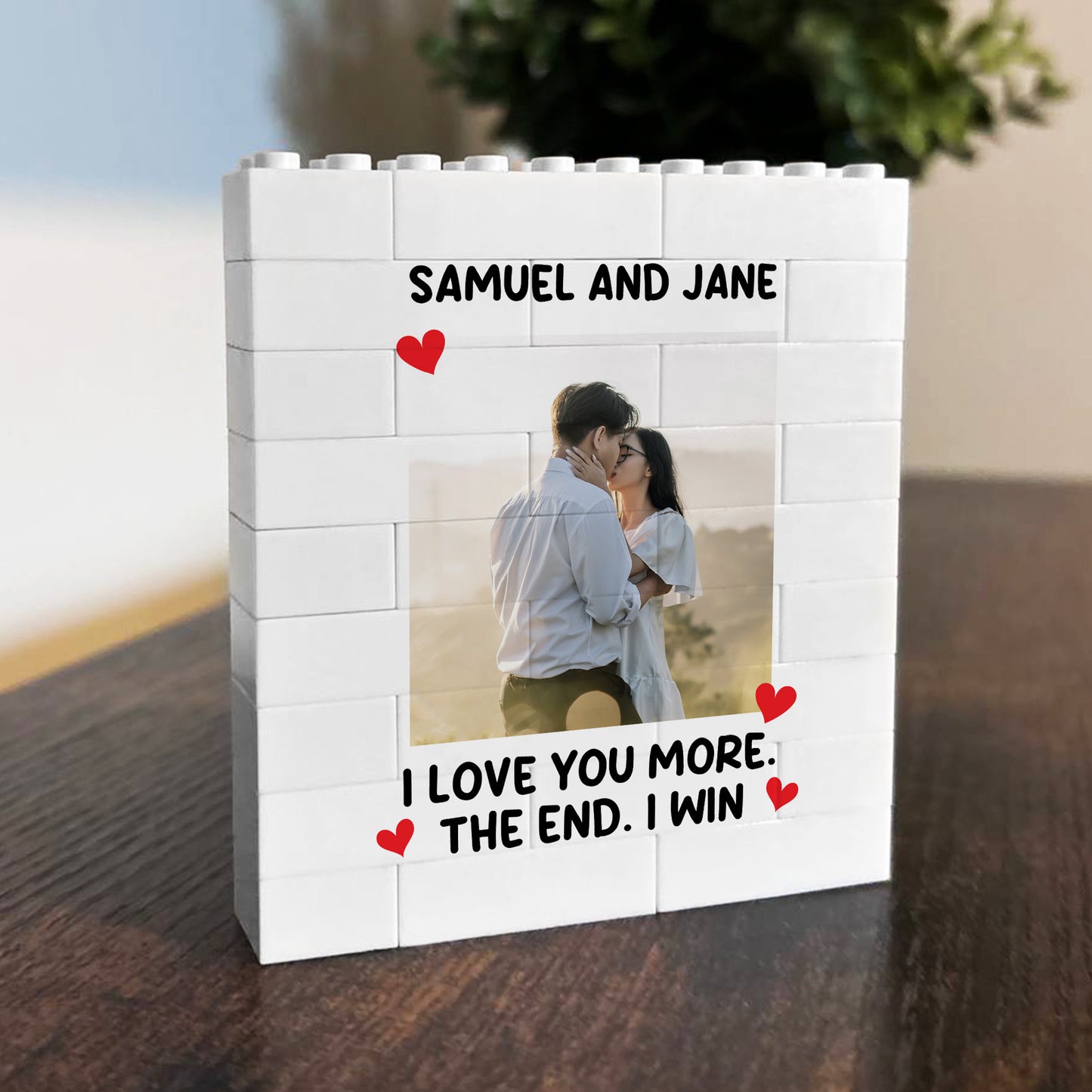 Personalised Photo Block Gift For Boyfriend Girlfriend Husband