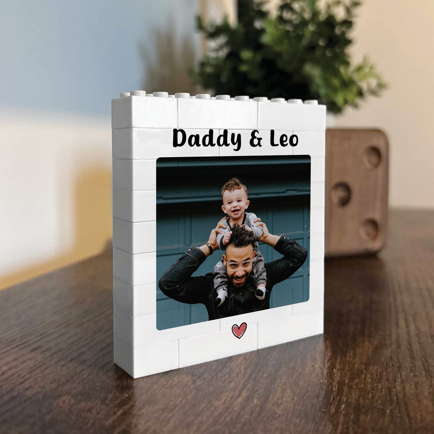 Brick Photo Block Gift For Fathers Day Birthday Personalised