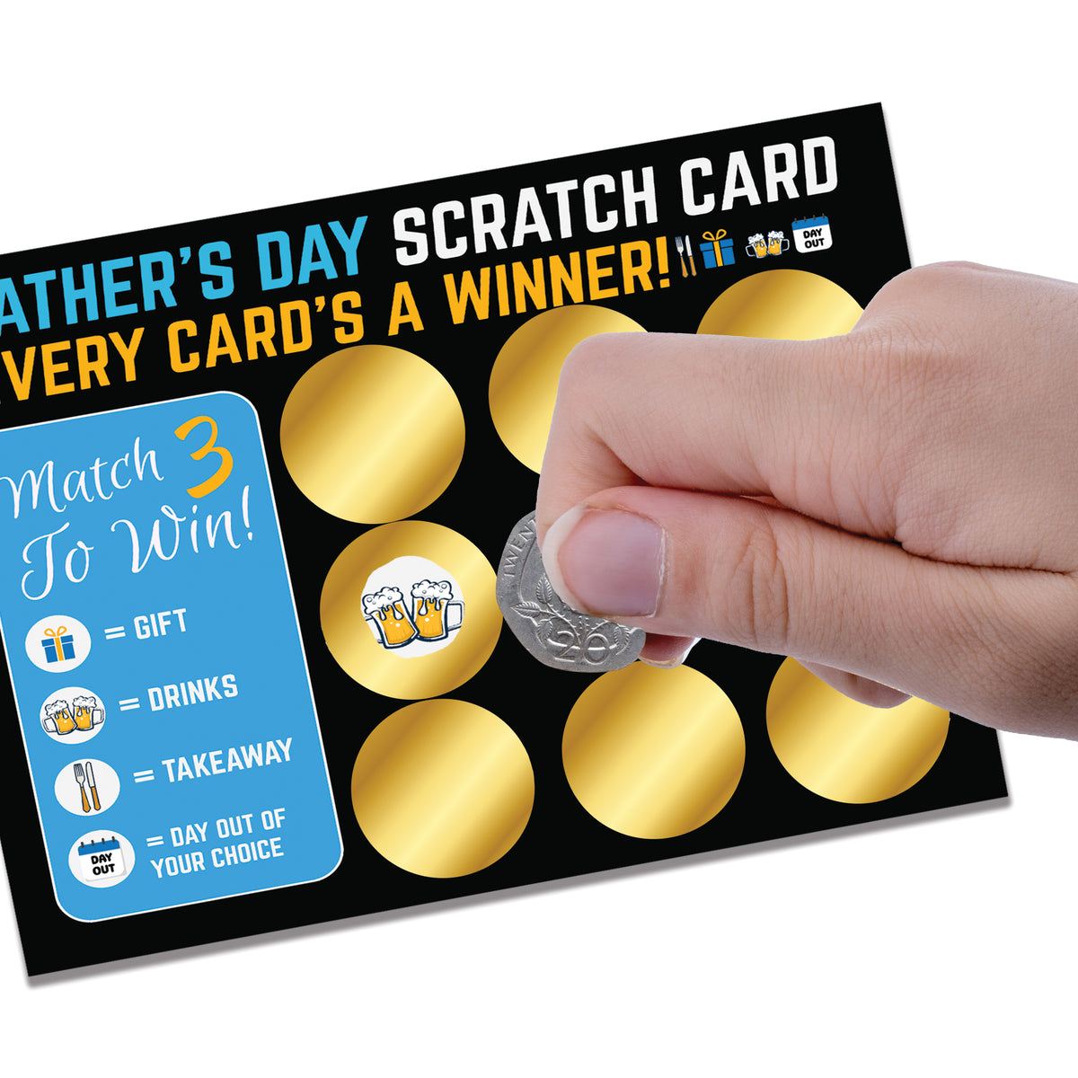 Dad Scratch Card Gifts for Dad Fathers Day Gift Novelty Card