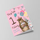 Youre 1 Today Birthday Card First Birthday Card For Daughter