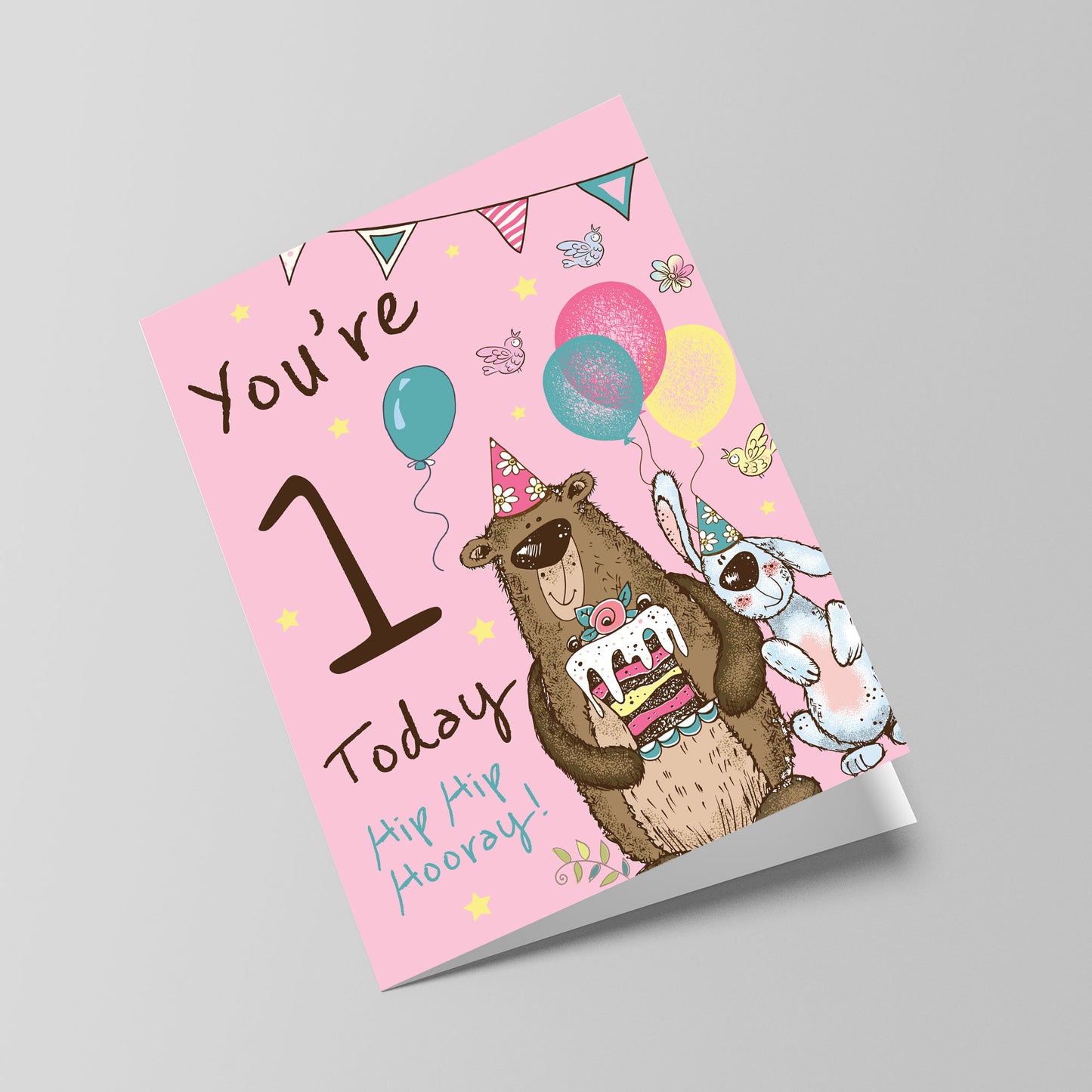 Youre 1 Today Birthday Card First Birthday Card For Daughter