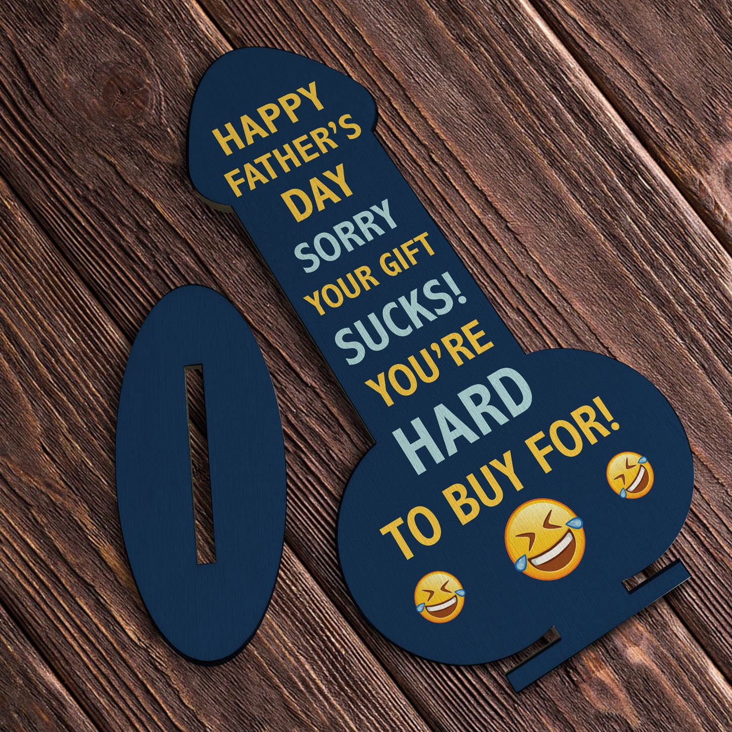 Funny Happy Father's Day Plaque Gift For Dad Rude Dad Gift