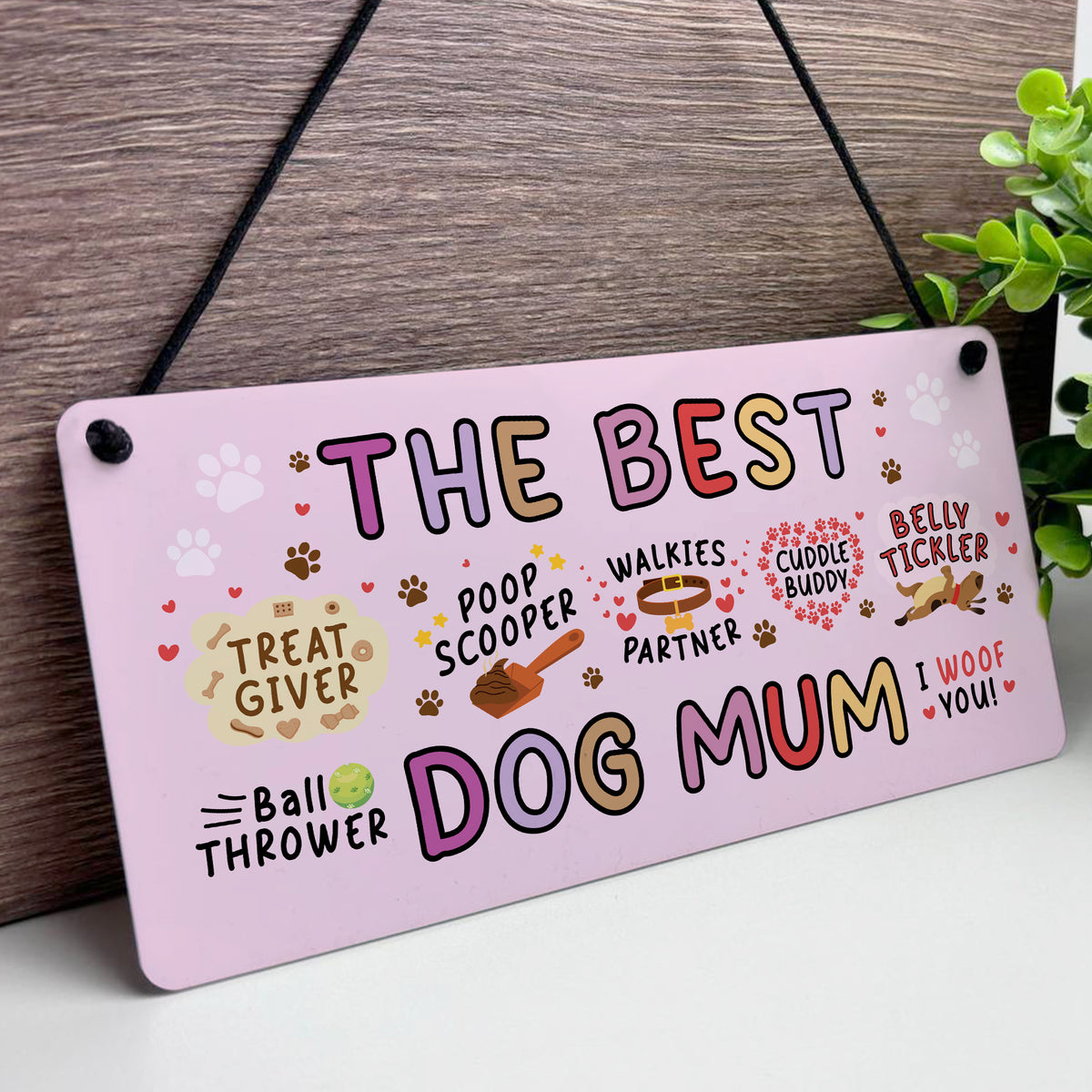 Funny Birthday Christmas Gift For The Best Dog Mum Gift Woof You