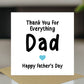 Fathers Day Card For Dad With Kraft Envelope Thank You Card
