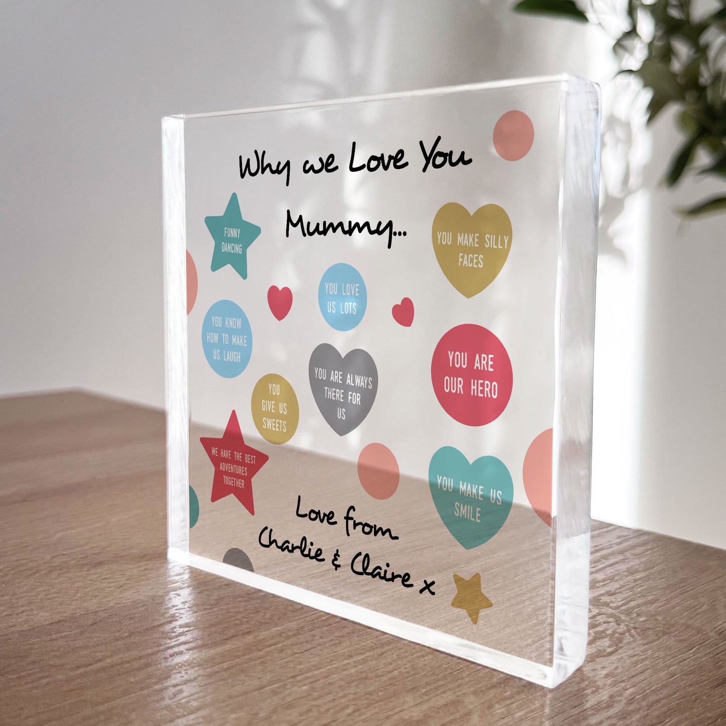 Novelty MUMMY Gifts Personalised Plaque Mummy Christmas Birthday