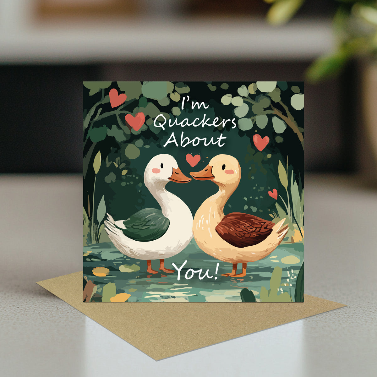 Funny Valentines Card For Him Her Im Quackers About You