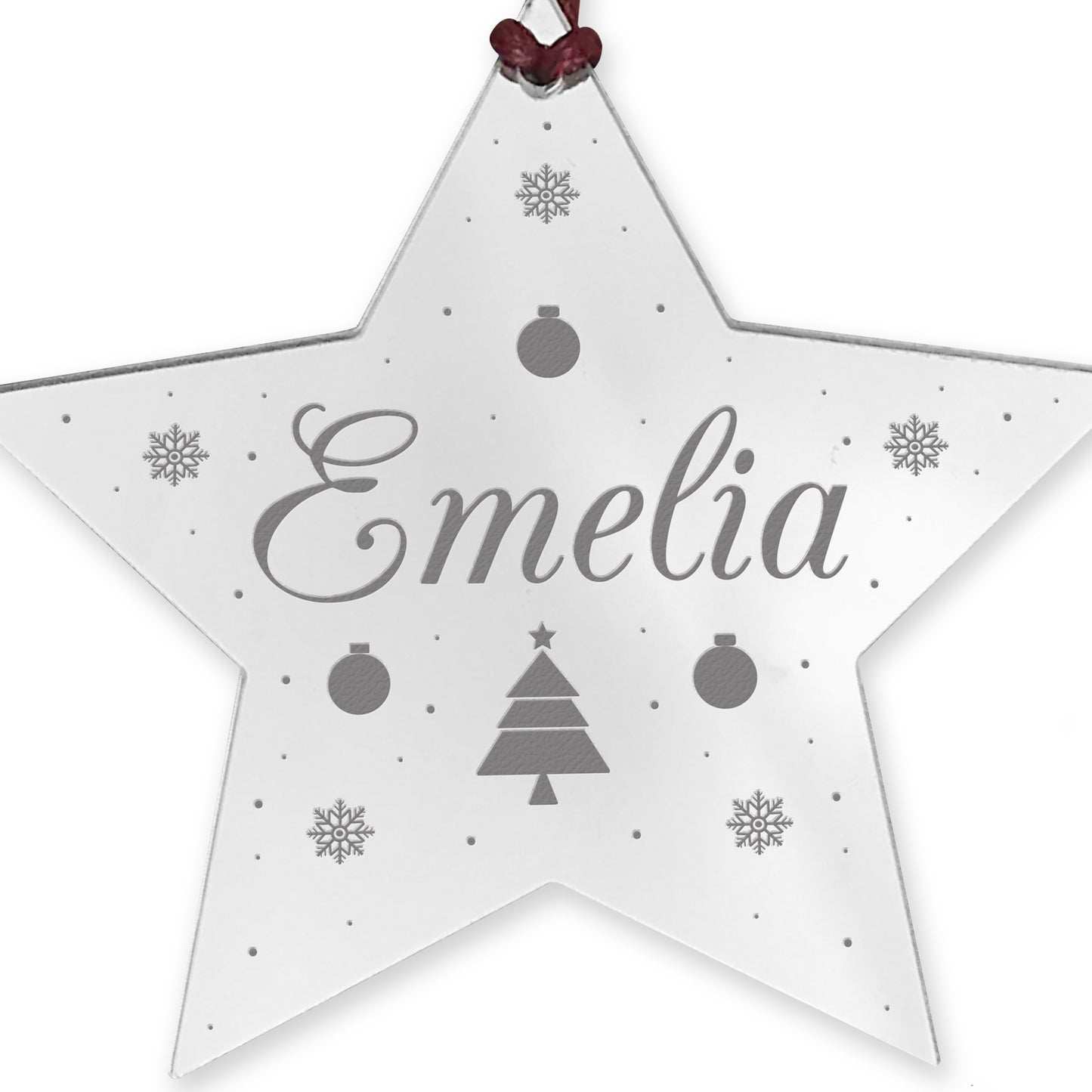 Personalised Babys First Christmas Bauble Acrylic Hanging Decor