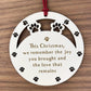 Dog Memorial Bauble Wooden Engraved Tree Decorations For Pets