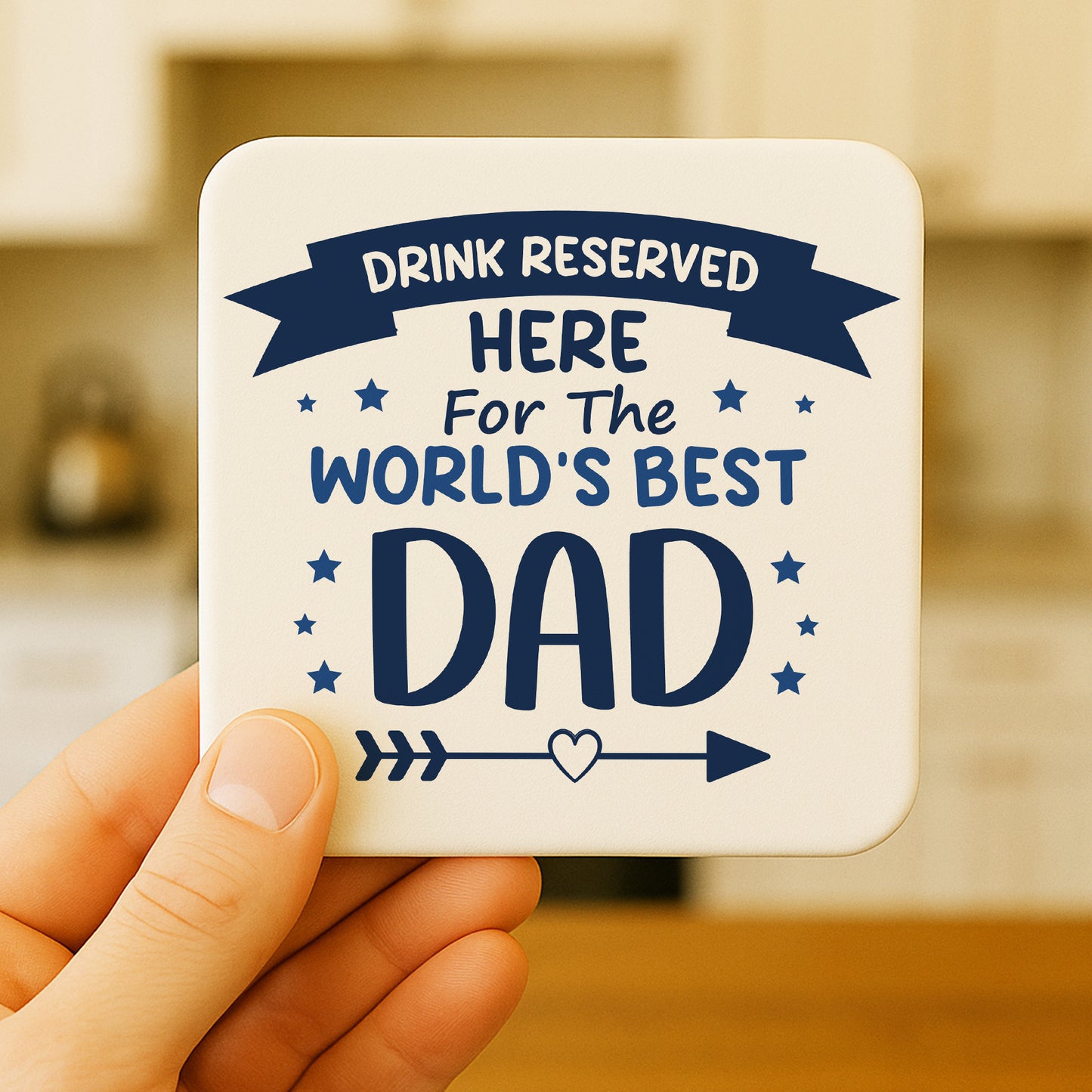 Worlds Best Dad Coaster Gift For Fathers Day Birthday Gift
