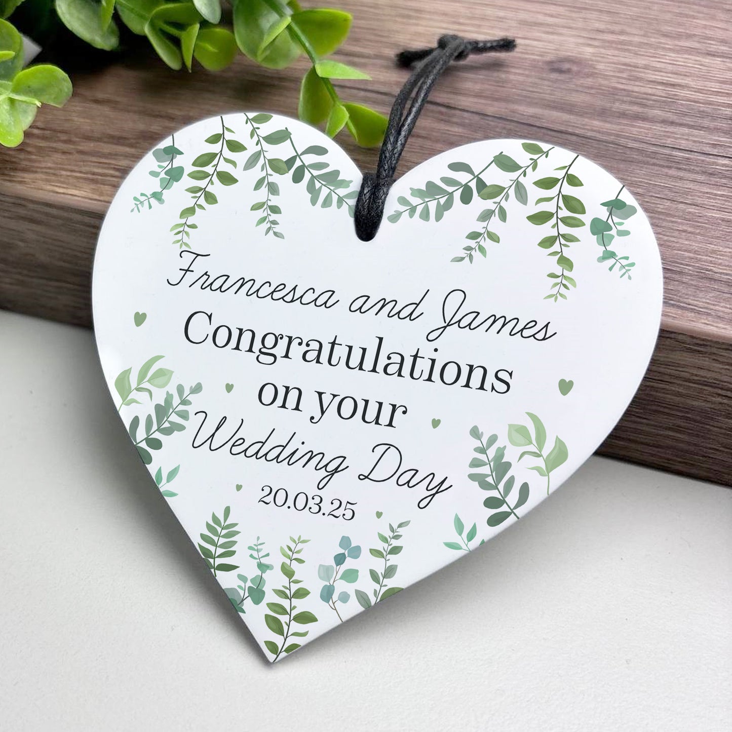 Personalised Wedding Day Gift For Bride Groom Hanging Acrylic