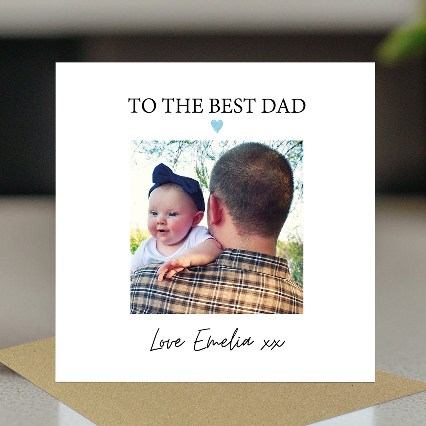 Personalised Fathers Day Card With Photo Best Dad Birthday Card