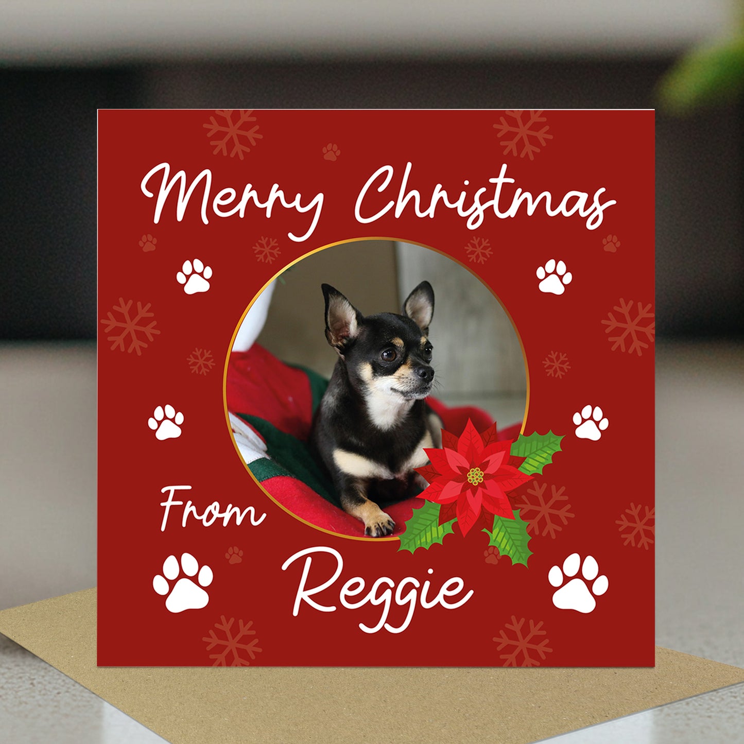 Novelty Christmas Card From The Dog Personalised Photo Card
