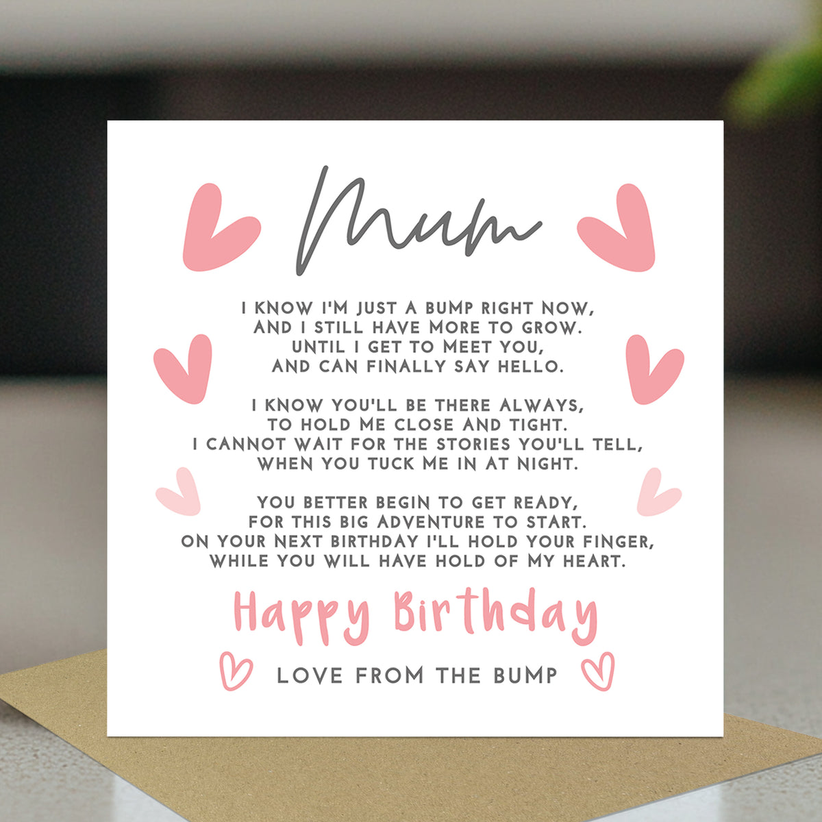 Happy Birthday Card For Mum From Bump Mummy To Be Card