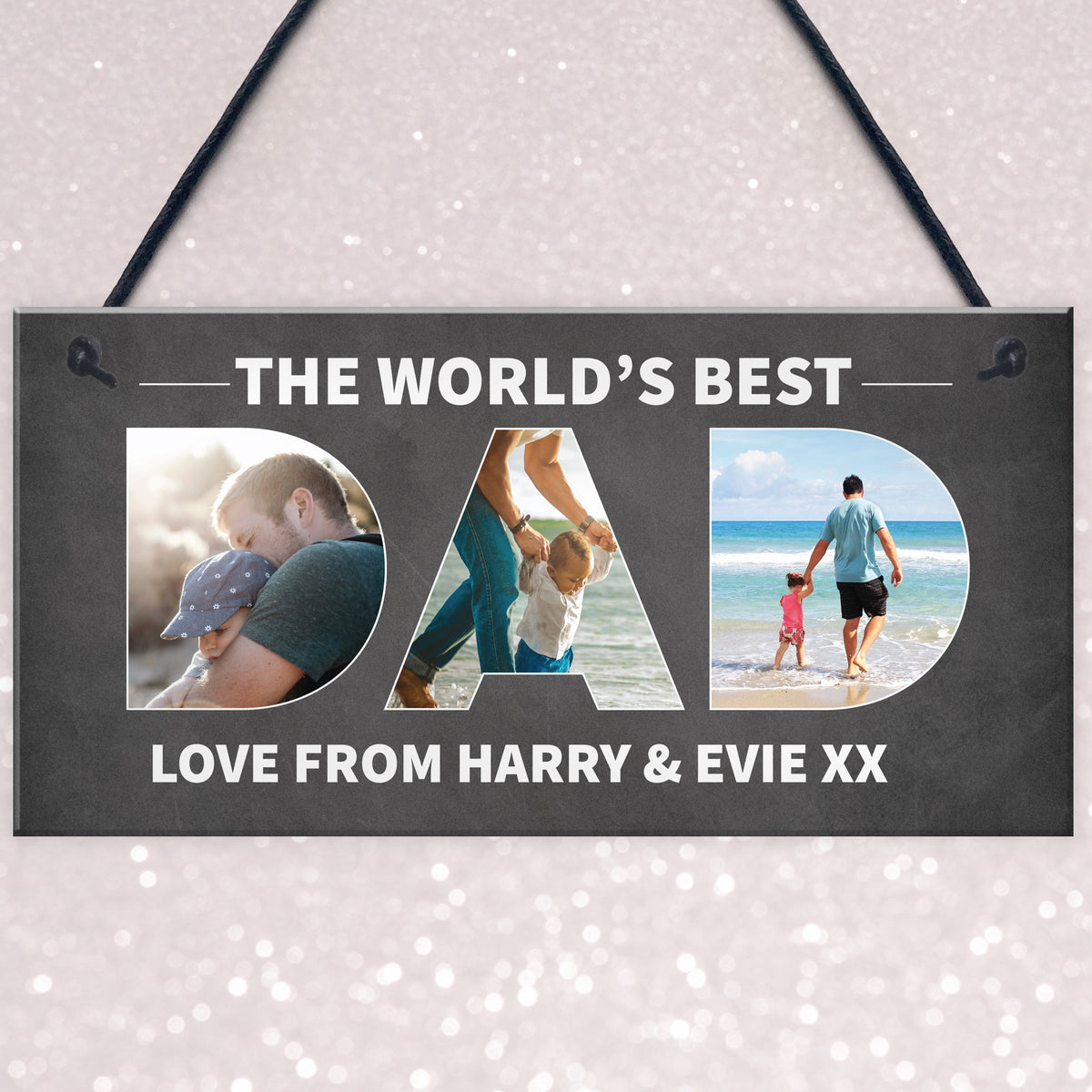 Personalised Gift For Dad Hanging Photo Plaque Dad Gift