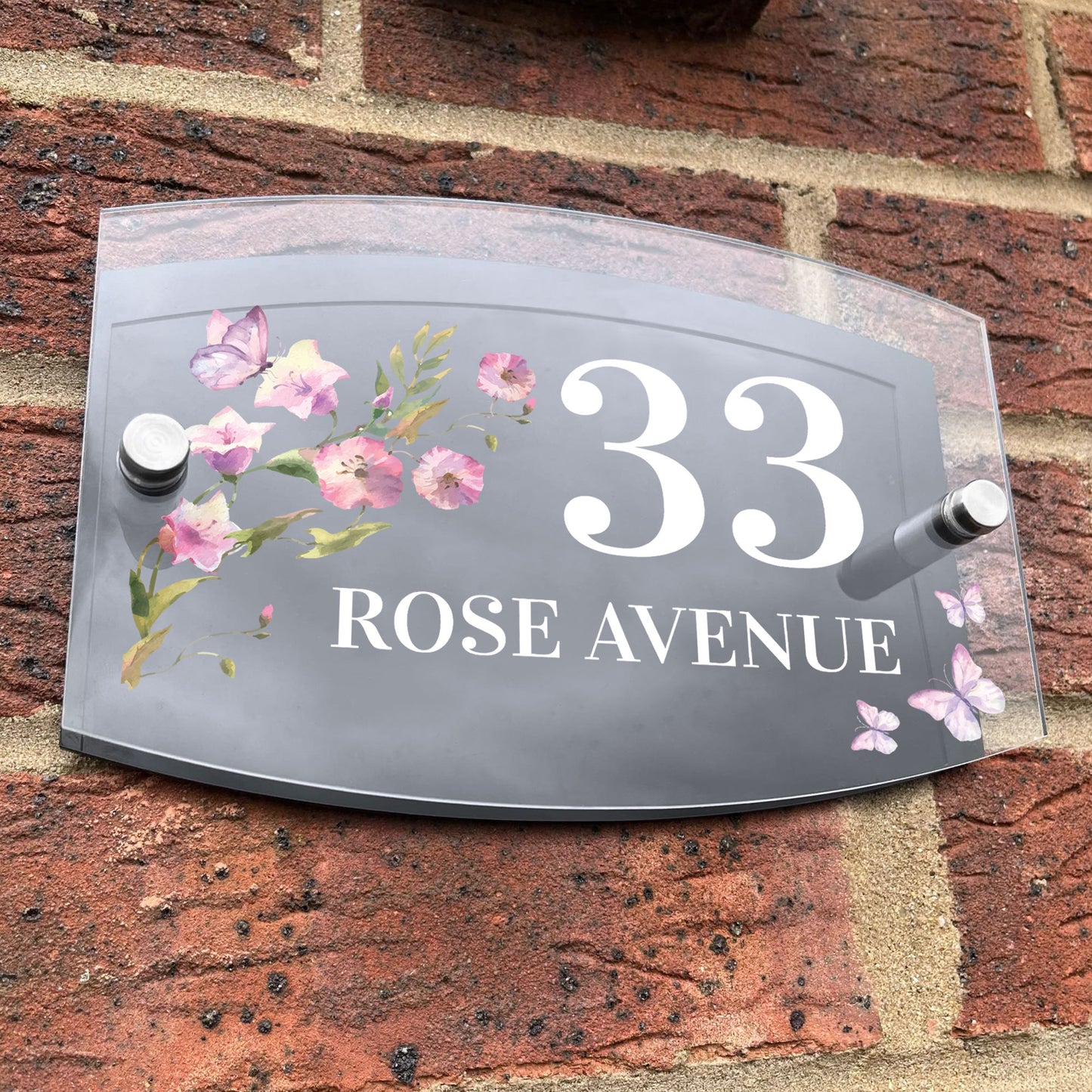 Contemporary Personalised House Sign Door Number Adddress Plaque