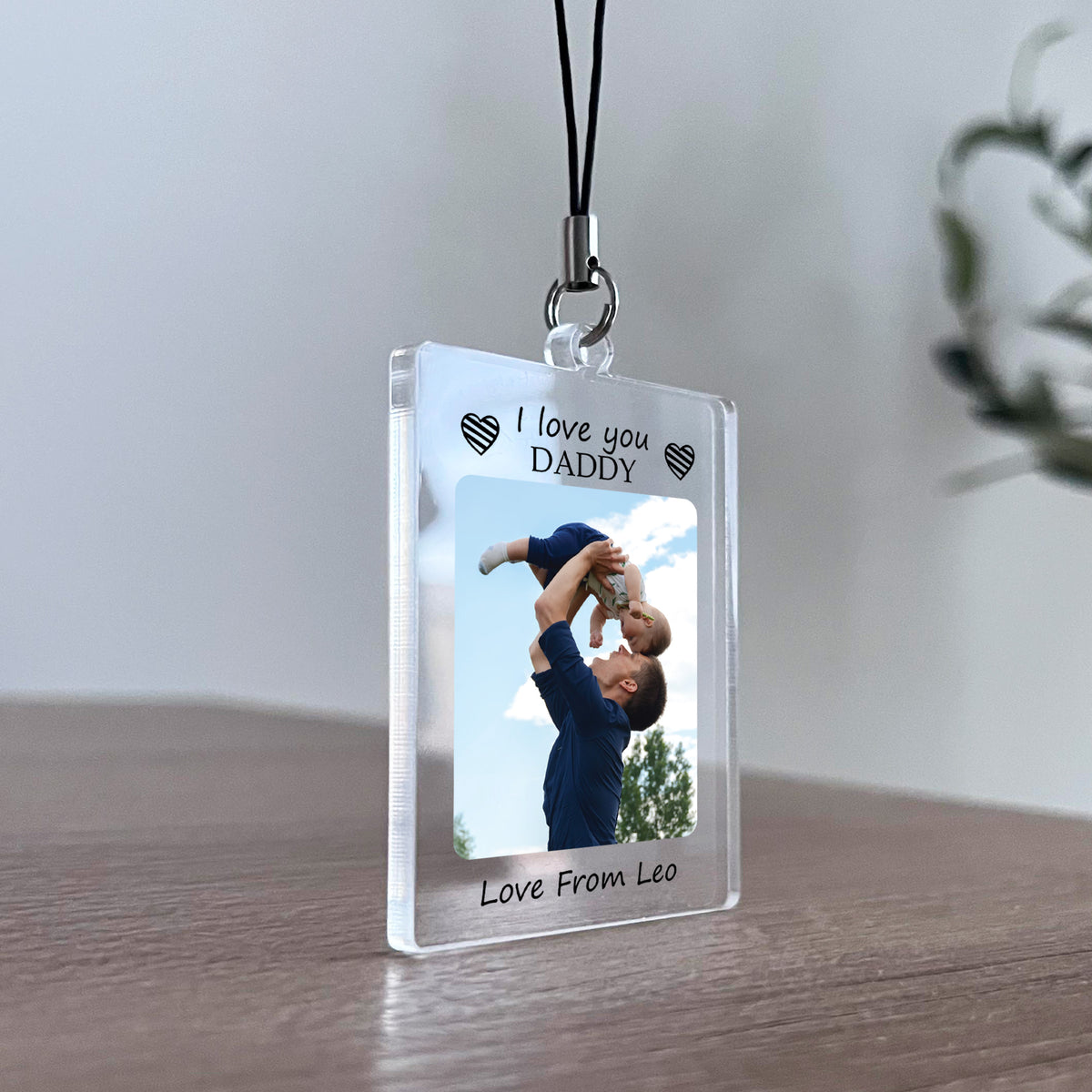 PERSONALISED GIFT FOR HIM BIRTHDAY GIFT FOR DADDY PHOTO KEYRING