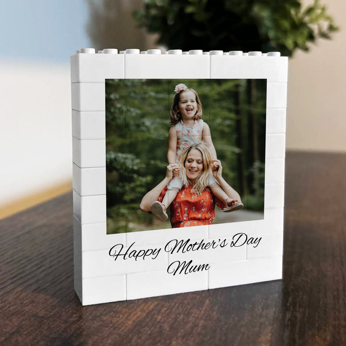 Personalised Mothers Day Gift with Customised Photo Block