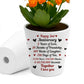 2nd Anniversary Present Gift Set Plant Pot and Card Second
