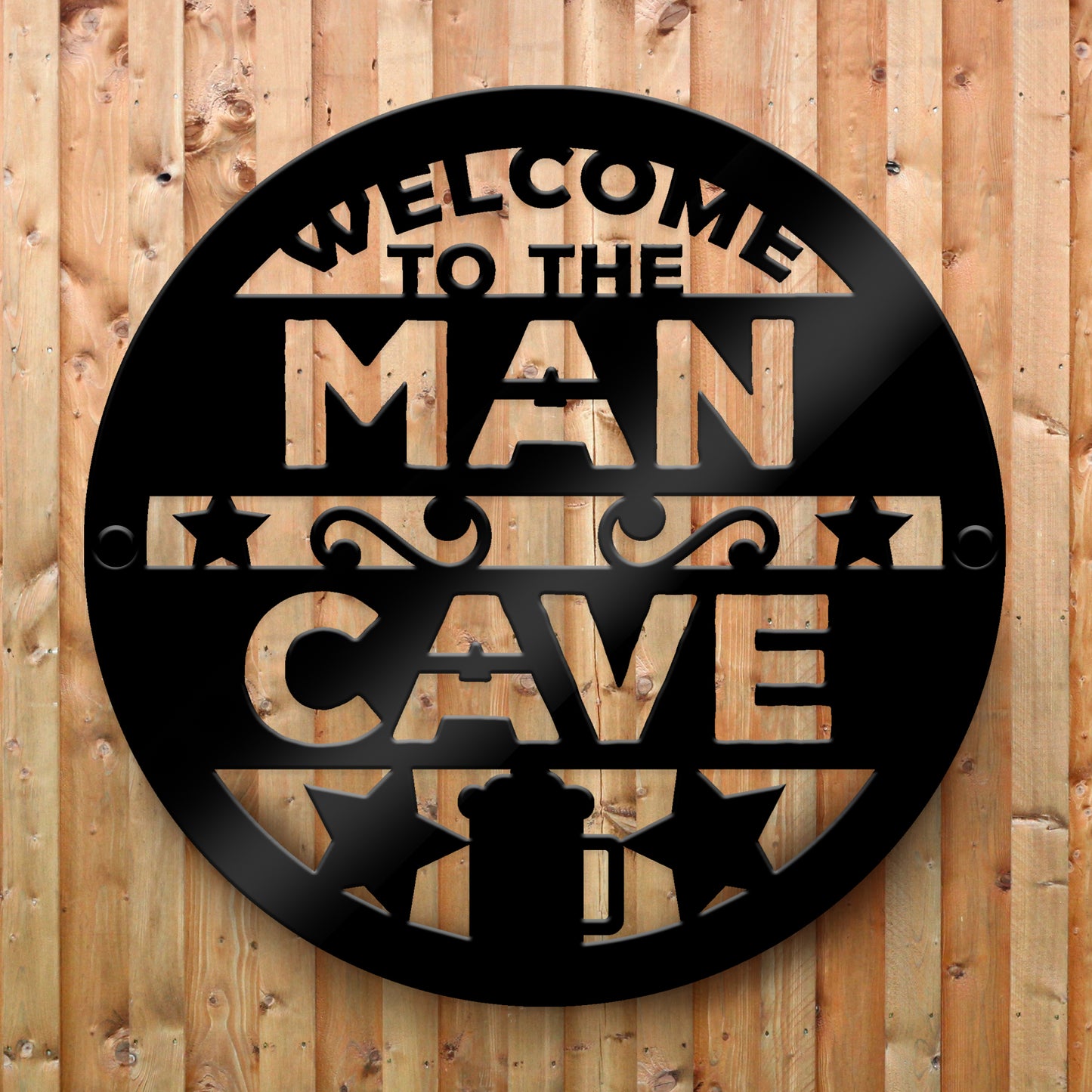 Man Cave Sign  Plaque For Garage Workshop Garden Shed 35x35cm