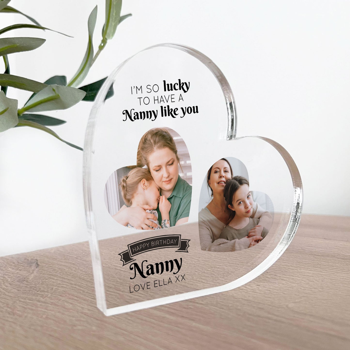 PERSONALISED Luky To Have A Nanny Like You Plaque Gift For Nanny