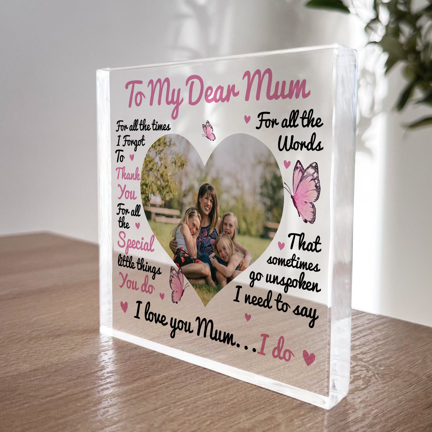 Personalised Mum Photo Plaque, To My Dear Mum Gift, Mum Gifts