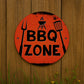 BBQ Zone Sign For Garden Acrylic BBQ Signs For Home Outside