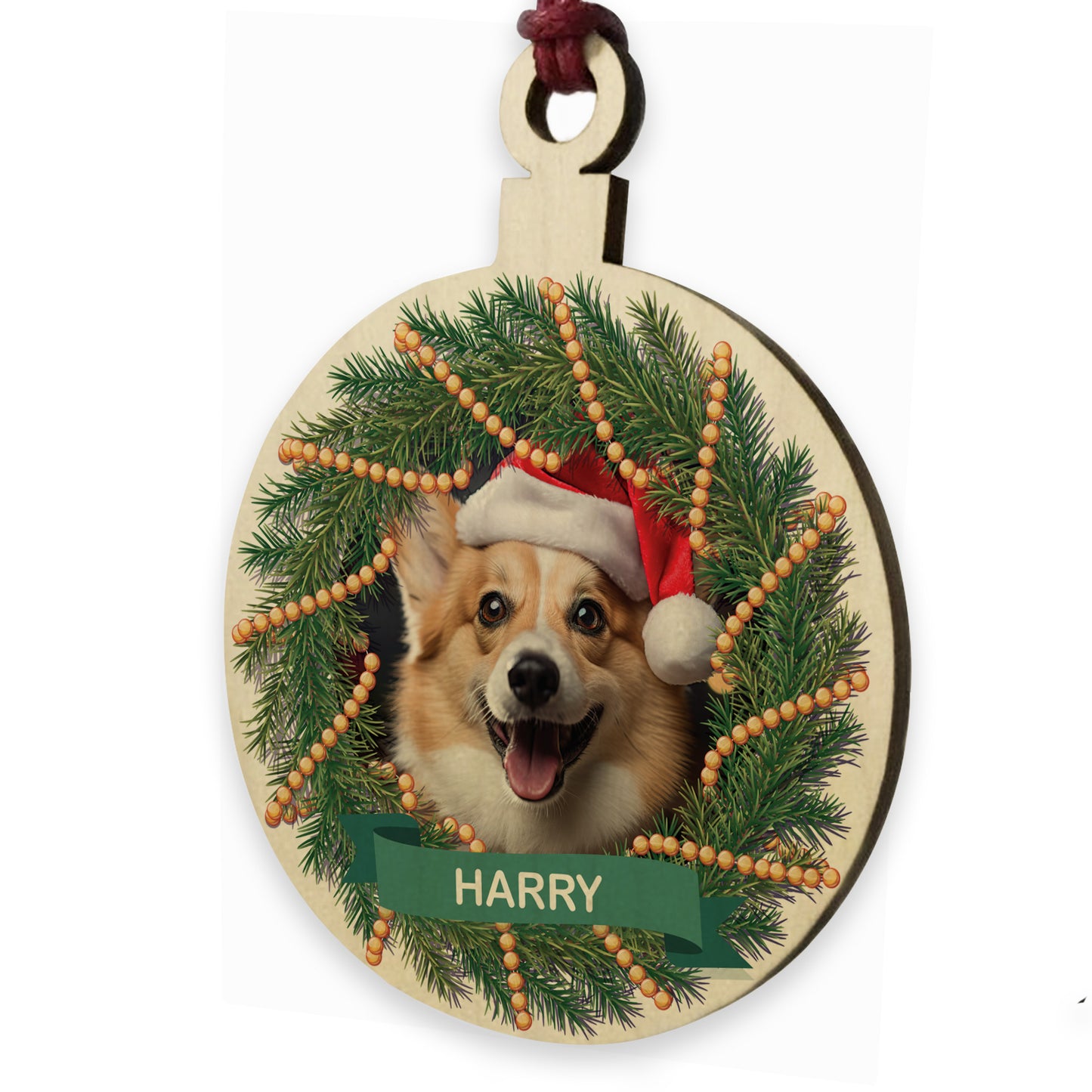 Personalised Dog Christmas Bauble Custom Pet Christmas Ornament