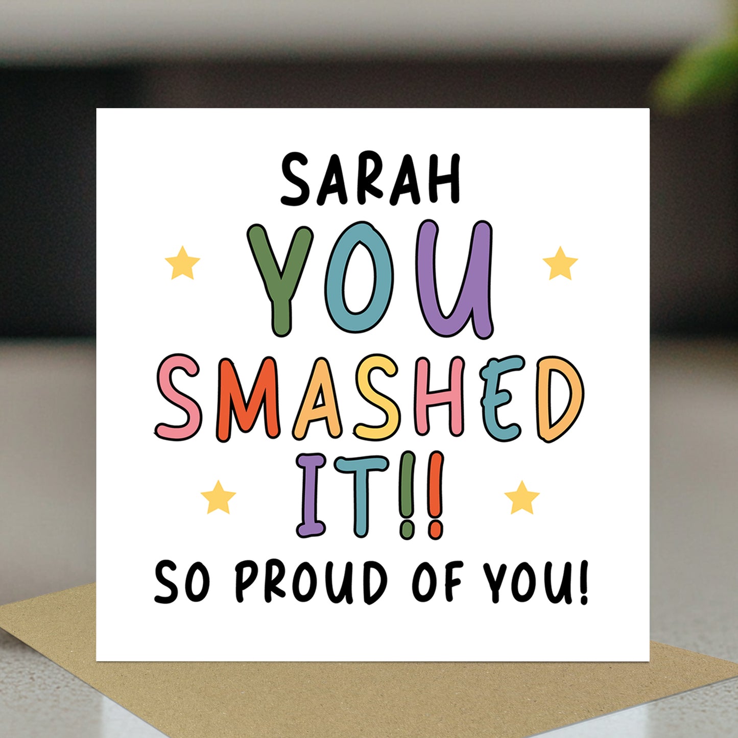 Personalised So Proud of You Card Passed GCSEs A-Levels Results