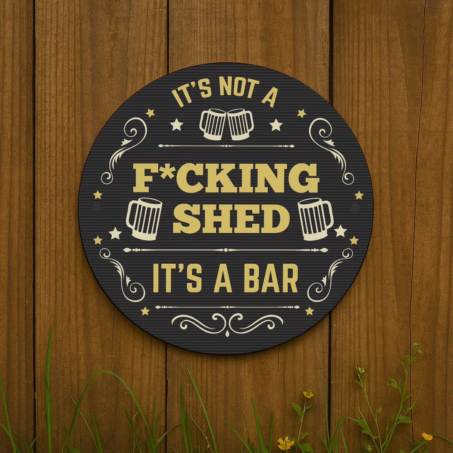 Funny Rude Bar Sign ITS A BAR Sign Wall Mounted Sign Man Cave