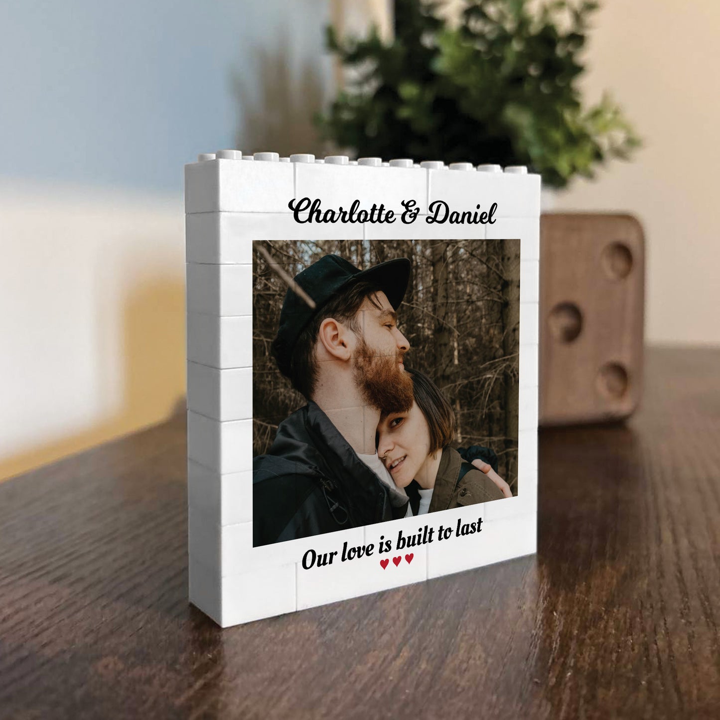 Personalised Photo Block Gift for Boyfriend Girlfriend Husband