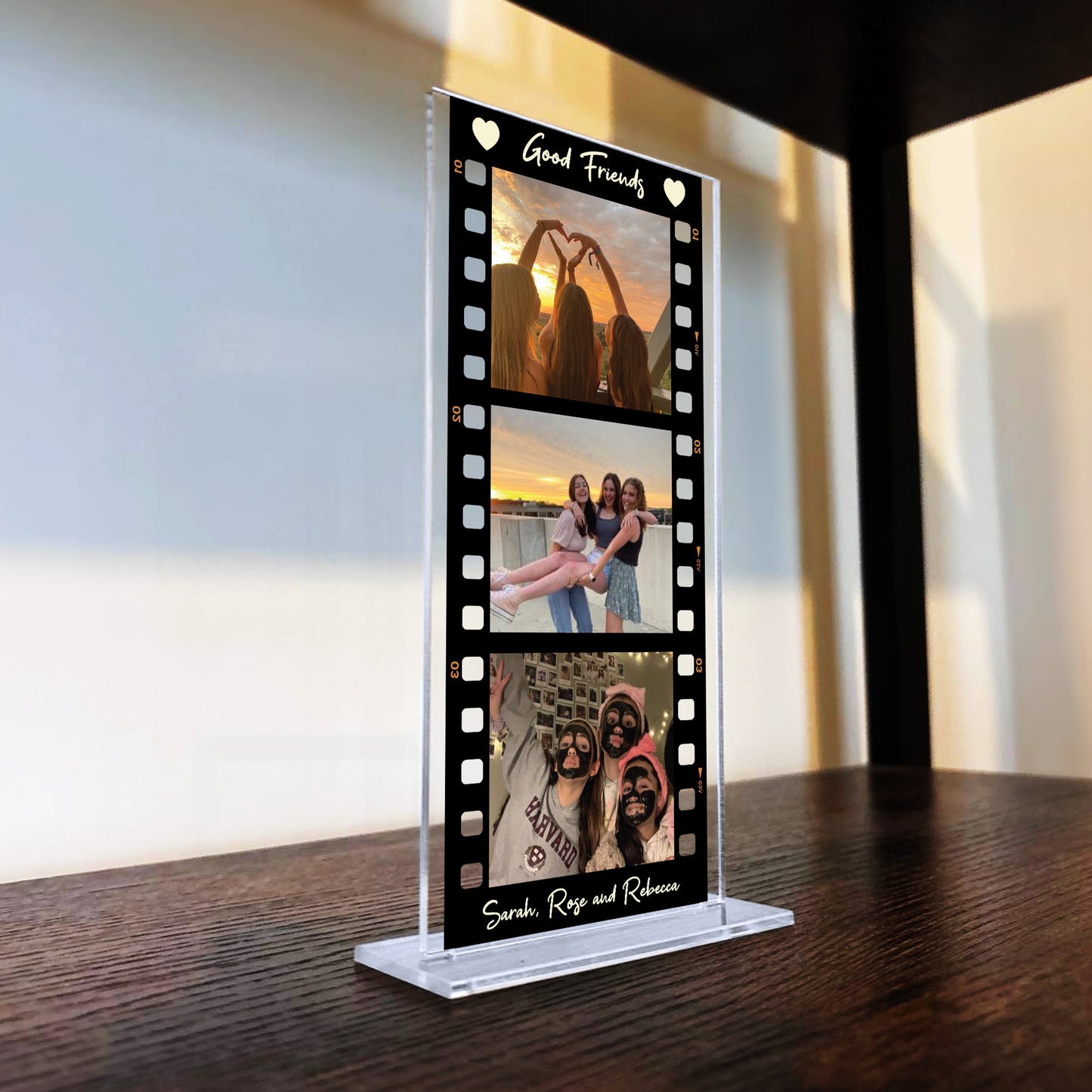 Gift For Best Friend Personalised Photo Collage Retro Film Strip