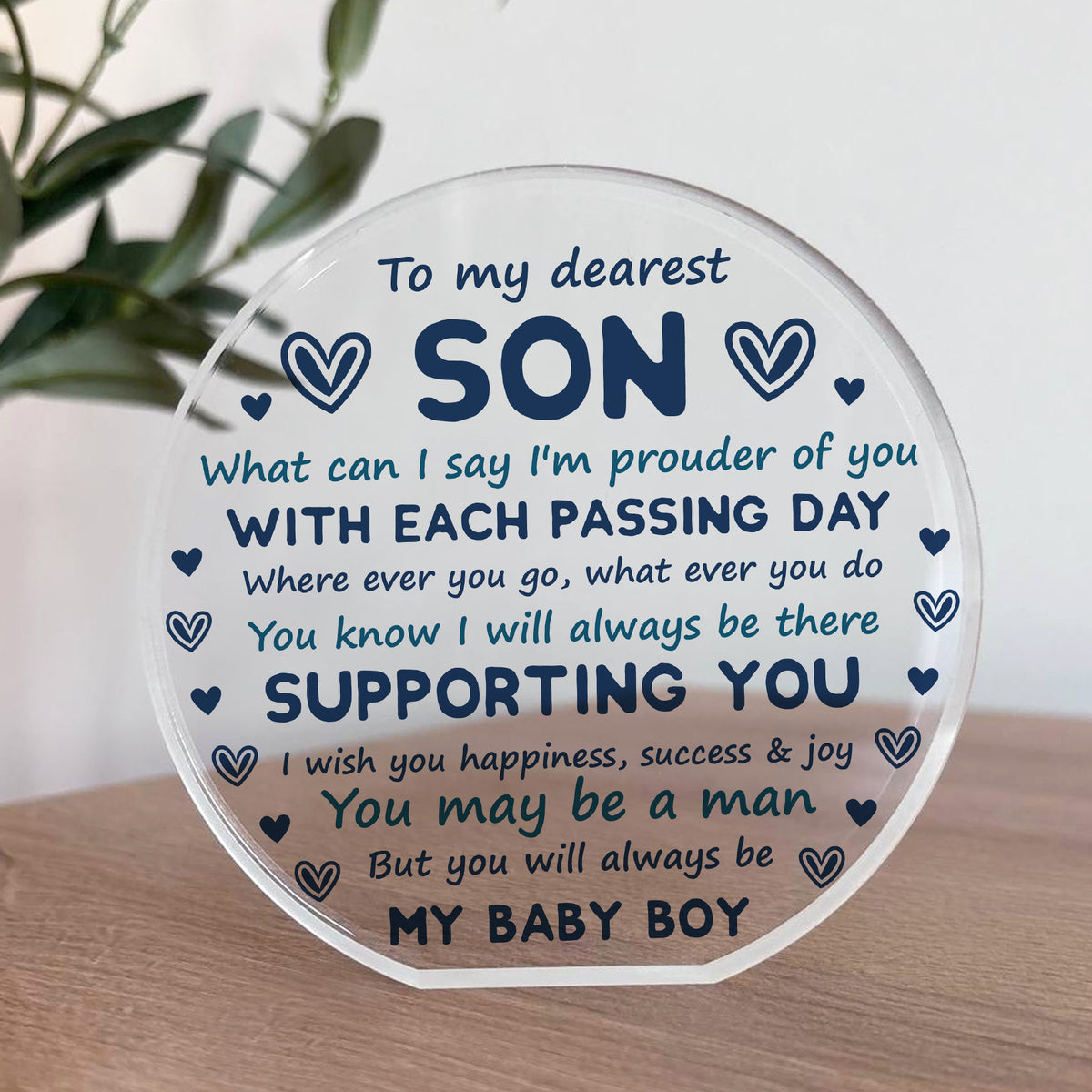 Son Gift From Mum and Dad Son Plaque Gift For Christmas Birthday