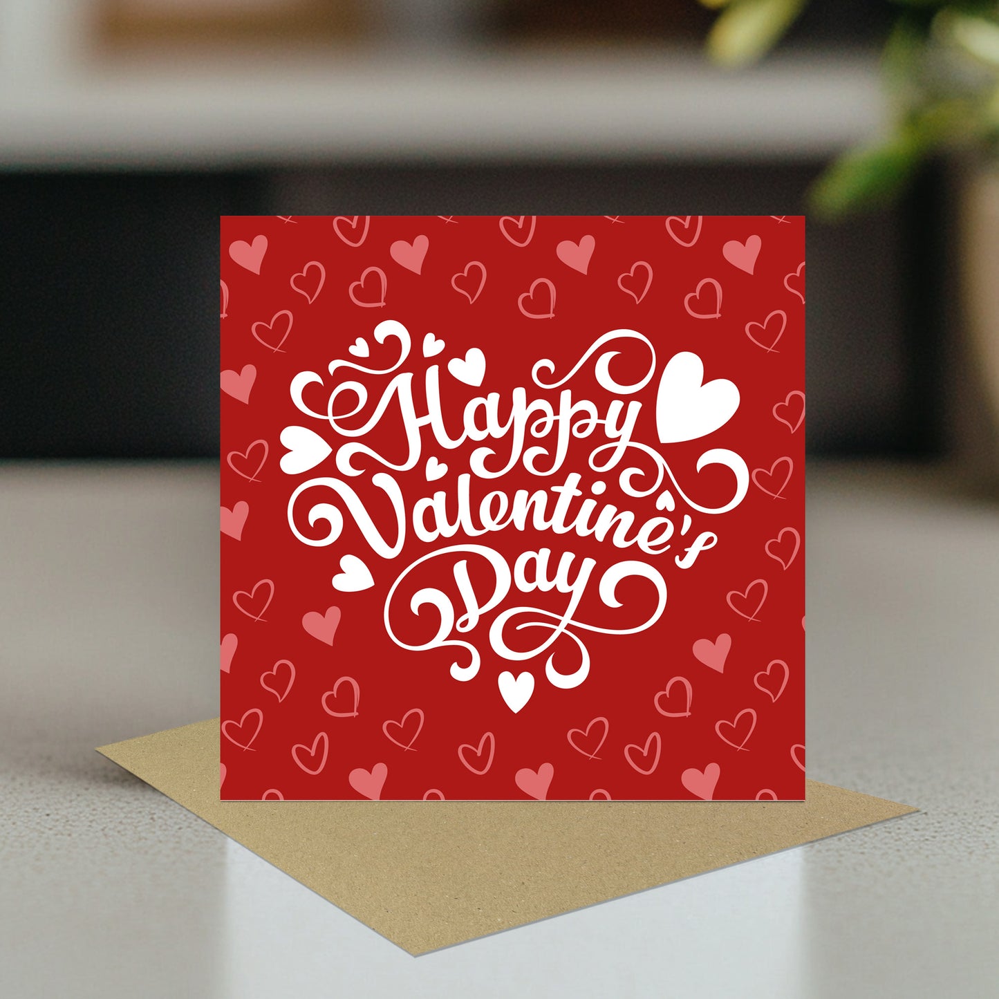 Happy Valentines Day Card For Boyfriend Girlfriend 14x14 Card