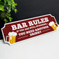 Acrylic Bar Sign Bar Rules Plaque Bar Accessories for Home Pub