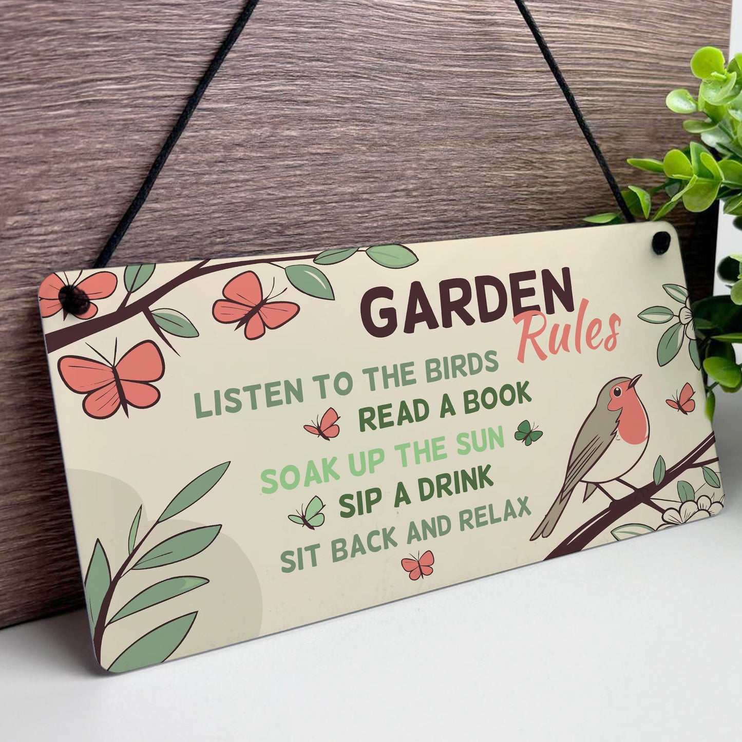 Perfect Garden Sign For Outside Hanging Garden Rules Sign