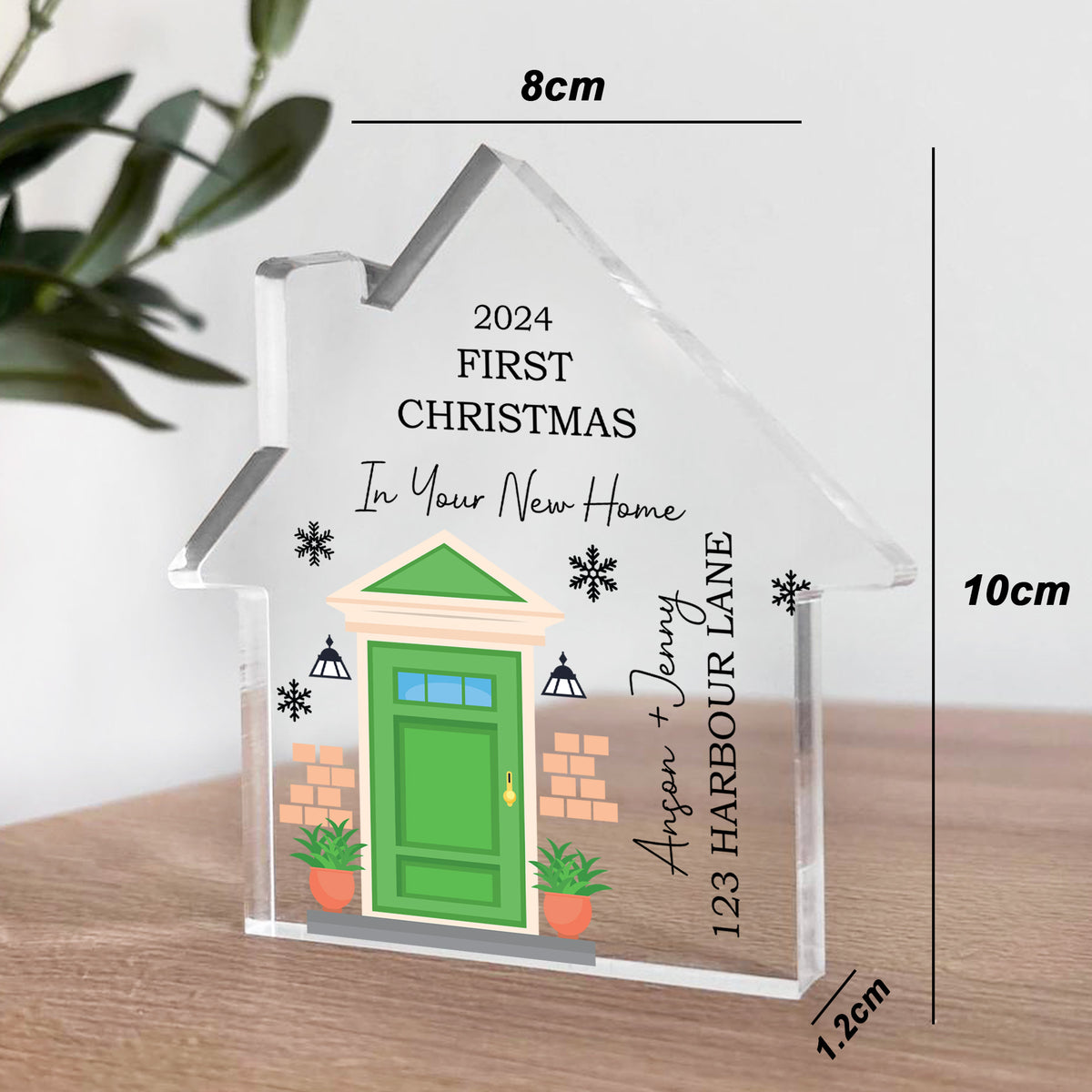 Personalised First Christmas In Your New Home Plaque Gift
