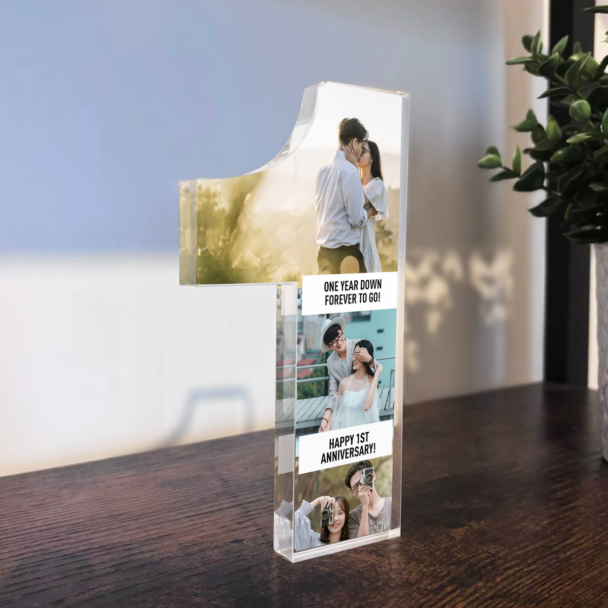 PERSONALISED 1st First Anniversary Gift For Boyfriend Girlfriend